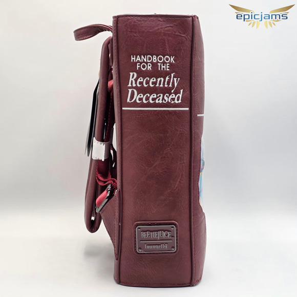 Loungefly Beetlejuice Handbook For The Recently Deceased Pin Trader Backpack - Picture 4 of 9